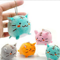 Petit pendentif en peluche chat tigre