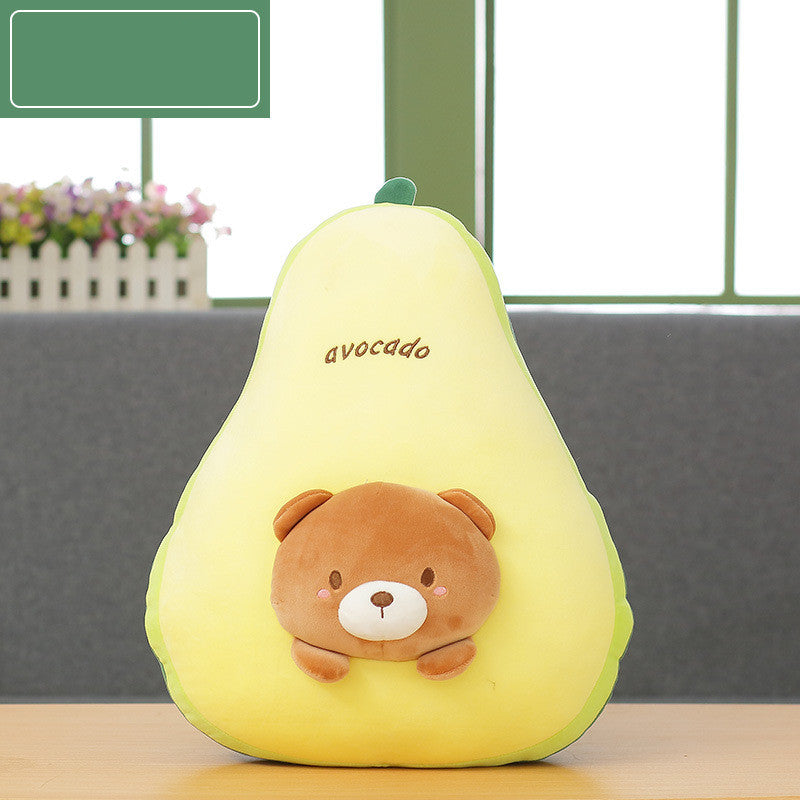 Peluche mignonne en forme de banane fraise et avocat
