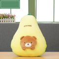 Peluche mignonne en forme de banane fraise et avocat