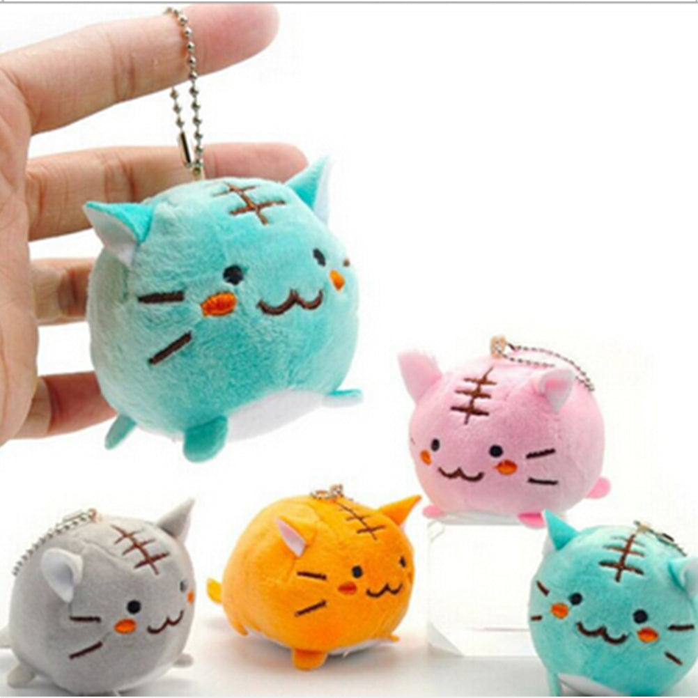 Petit pendentif en peluche chat tigre