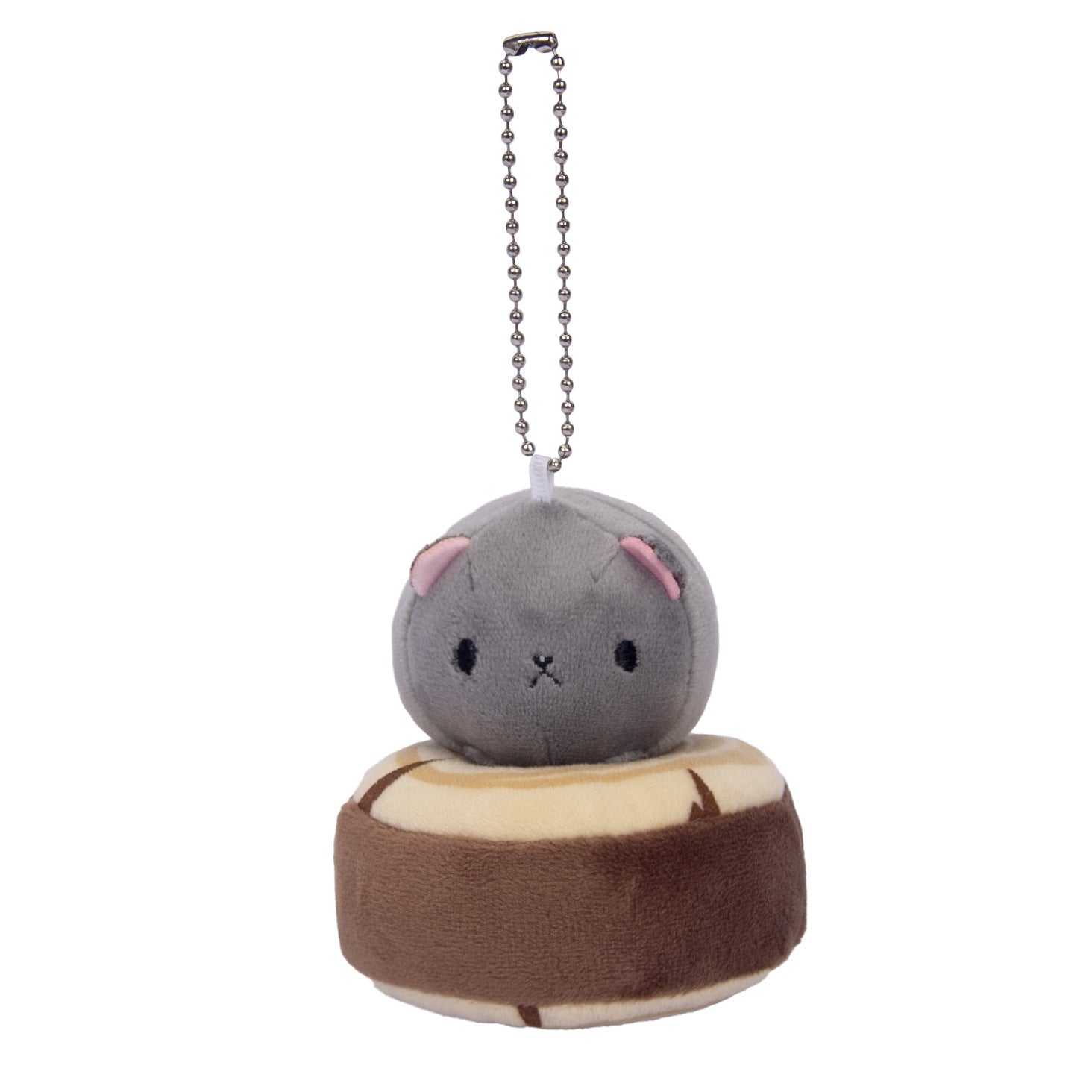 Porte-clés/pendentif en peluche représentant un chat