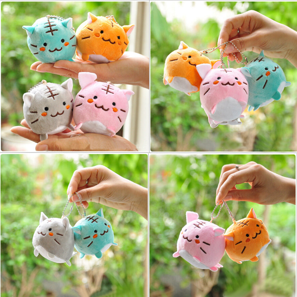 Petit pendentif en peluche chat tigre