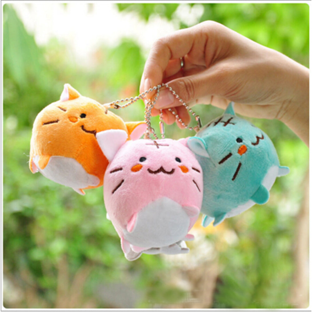 Petit pendentif en peluche chat tigre