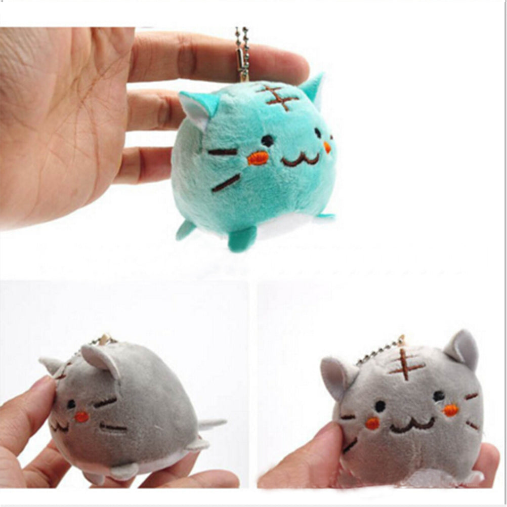 Petit pendentif en peluche chat tigre